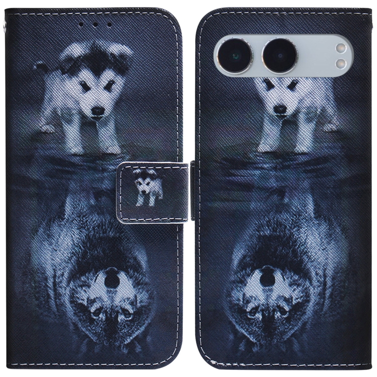 

For OnePlus Nord 4 Coloured Drawing Flip Leather Phone Case(Wolf and Dog)
