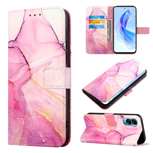 

For Honor 90 Lite PT003 Marble Pattern Flip Leather Phone Case(LS001)