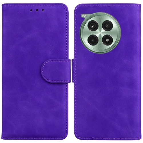 

For OnePlus Ace 3 Pro Skin Feel Pure Color Flip Leather Phone Case(Purple)