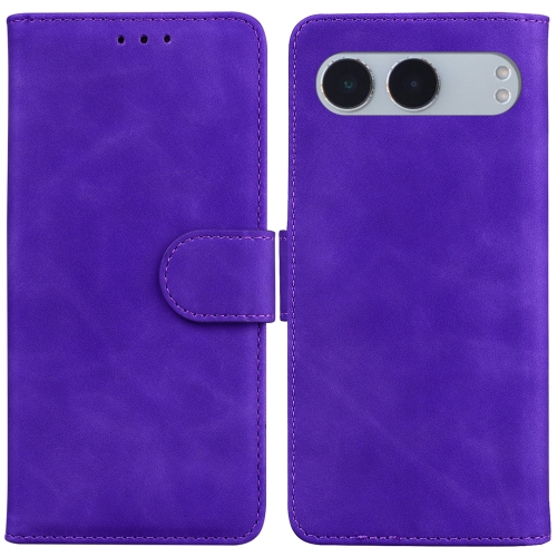 For OnePlus Nord 4 Skin Feel Pure Color Flip Leather Phone Case(Purple) lazarr islim case для samsung galaxy tab 3 7 0 красный