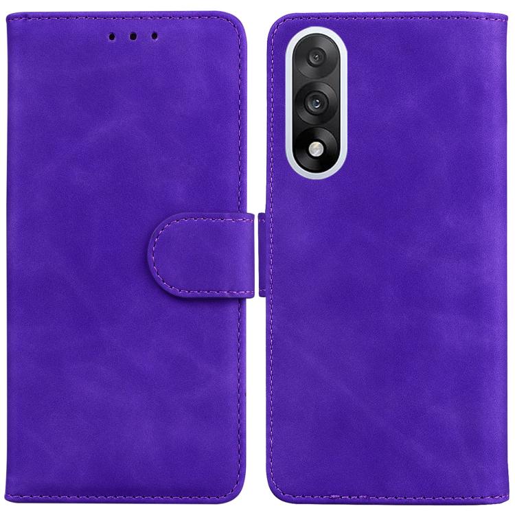 

For OnePlus Ace 5 Ultra / Nord 5 5G Skin Feel Pure Color Flip Leather Phone Case(Purple)