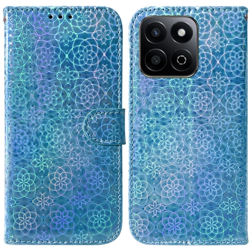 

For Honor Play 60 Plus Colorful Magnetic Buckle Leather Phone Case(Blue)