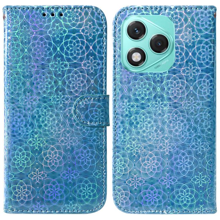 

For Honor 400 Lite Global Colorful Magnetic Buckle Leather Phone Case(Blue)