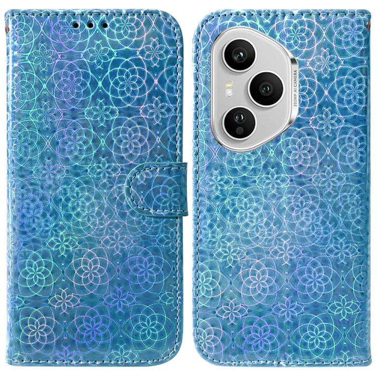 

For Honor 400 Pro Global 160.8mm Colorful Magnetic Buckle Leather Phone Case(Blue)