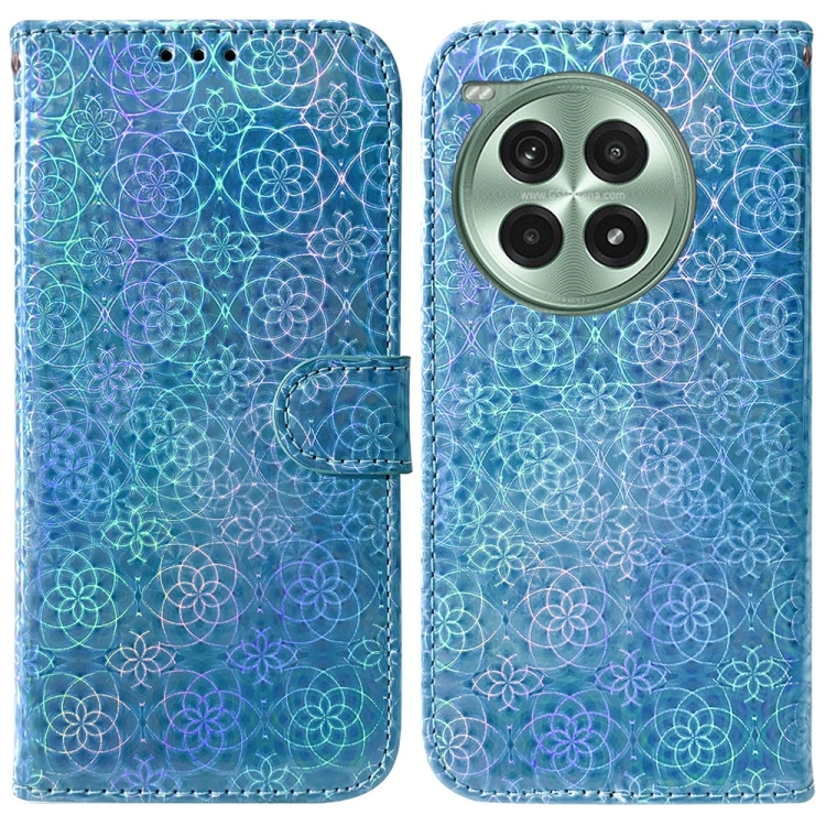 

For OnePlus Ace 3 Pro Colorful Magnetic Buckle Leather Phone Case(Blue)