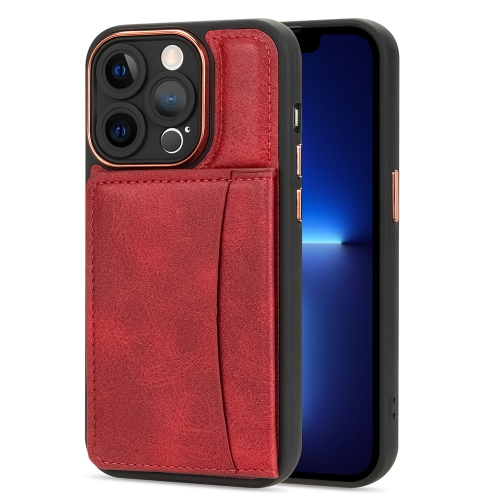 

For iPhone 13 Pro Multifunctional Magsafe Magnetic Card Bag Phone Case(Red)