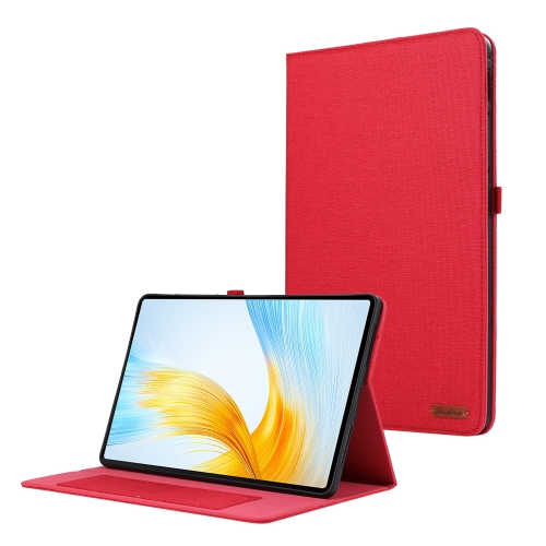 

For Honor MagicPad 13 Cloth Texture Horizontal Flip PU + TPU Tablet Case(Red)