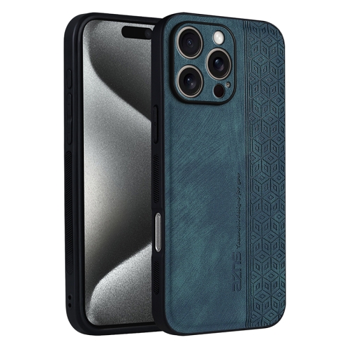 

For iPhone 16 Pro AZNS 3D Embossed Skin Feel Phone Case(Dark Green)