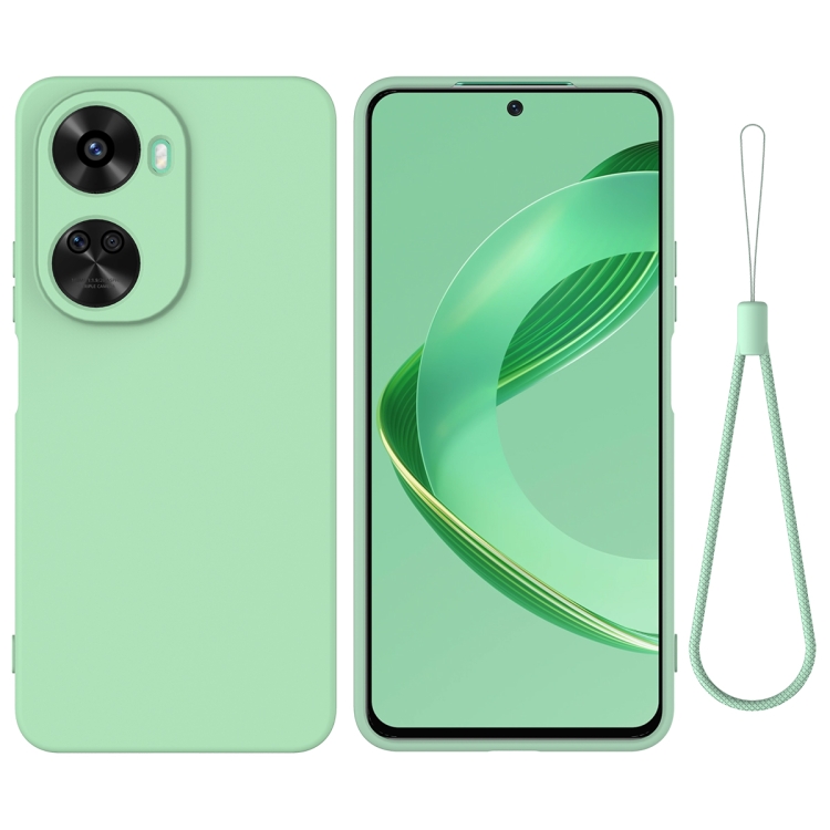 

For Huawei nova 12 SE / nova 11 SE Solid Color Liquid Silicone Dropproof Full Coverage Protective Case(Green)