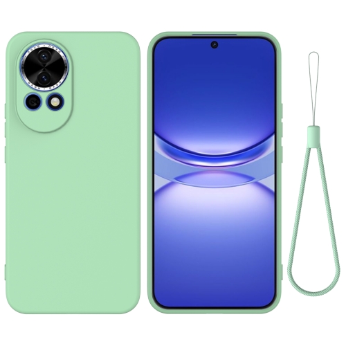 

For Huawei nova 13 Solid Color Liquid Silicone Dropproof Full Coverage Protective Case(Green)