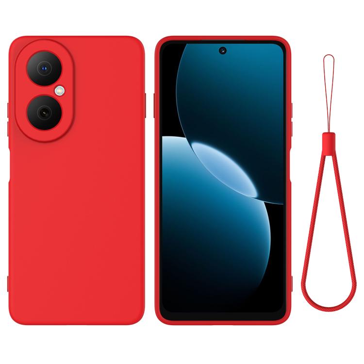 

For Huawei nova Y73 4G Solid Color Liquid Silicone Dropproof Full Coverage Phone Case(Red)