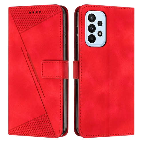 

For Samsung Galaxy A32 4G Dream Triangle Leather Phone Case with Long Lanyard(Red)