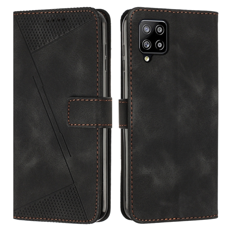 

For Samsung Galaxy A42 5G Dream Triangle Leather Phone Case with Long Lanyard(Black)