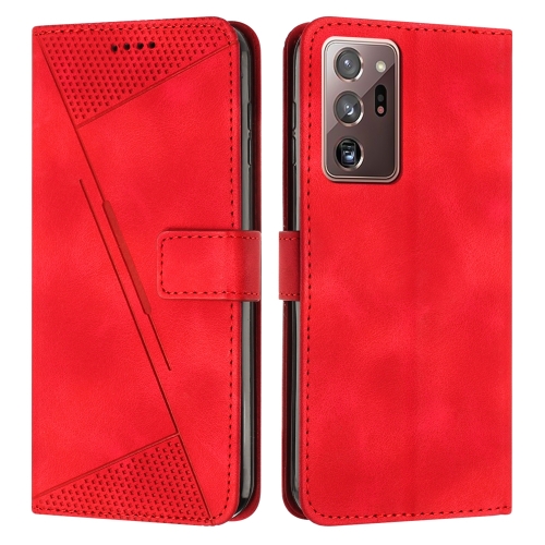 

For Samsung Galaxy Note20 Ultra Dream Triangle Leather Phone Case with Long Lanyard(Red)