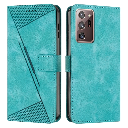 

For Samsung Galaxy Note20 Ultra Dream Triangle Leather Phone Case with Long Lanyard(Green)