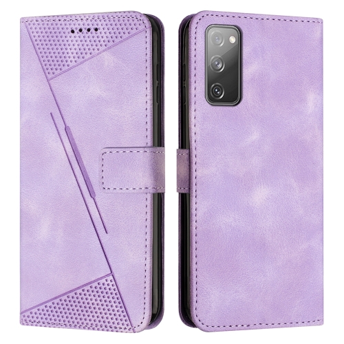 

For Samsung Galaxy S20 FE Dream Triangle Leather Phone Case with Long Lanyard(Purple)