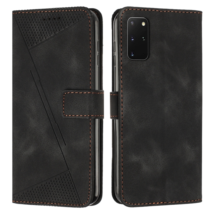 

For Samsung Galaxy S20+ Dream Triangle Leather Phone Case with Long Lanyard(Black)
