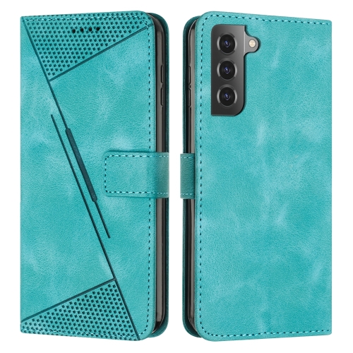 

For Samsung Galaxy S21+ 5G Dream Triangle Leather Phone Case with Long Lanyard(Green)