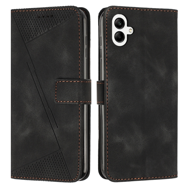 

For Samsung Galaxy A05 Dream Triangle Leather Phone Case with Long Lanyard(Black)