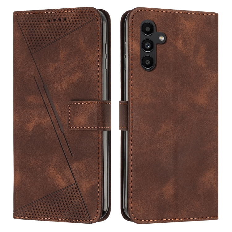 

For Samsung Galaxy A05s Dream Triangle Leather Phone Case with Lanyard(Brown)