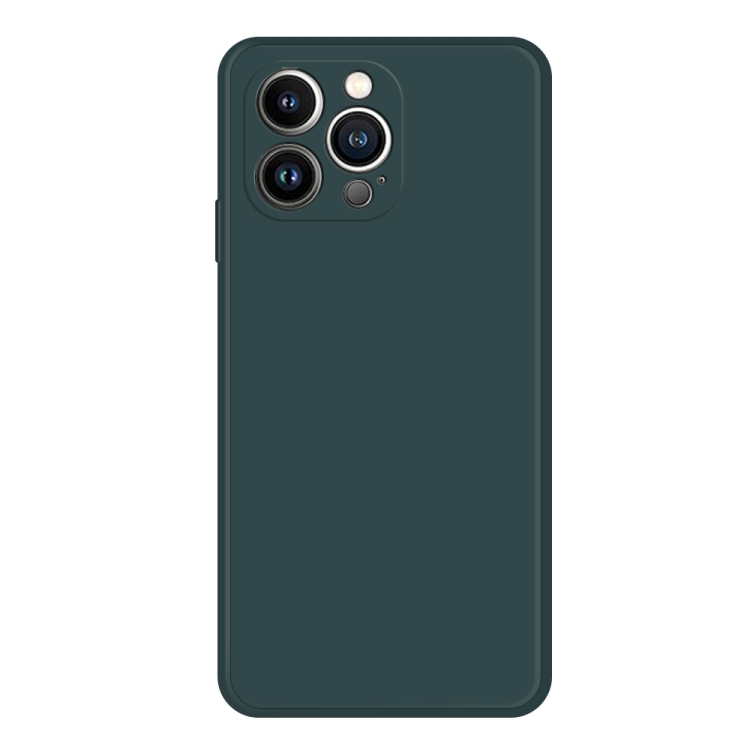 

For iPhone 15 Pro Imitation Liquid Silicone Phone Case(Dark Green)