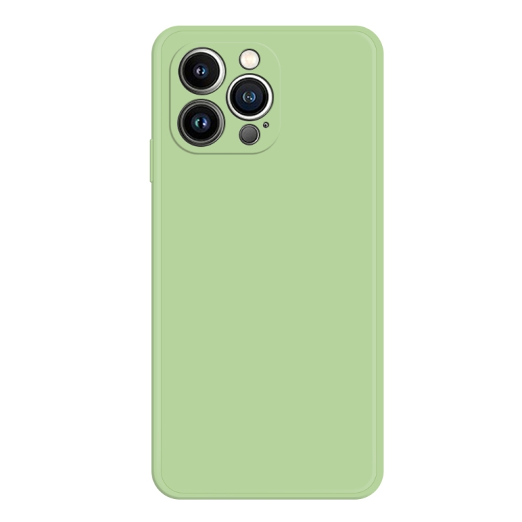 

For iPhone 15 Pro Imitation Liquid Silicone Phone Case(Matcha Green)