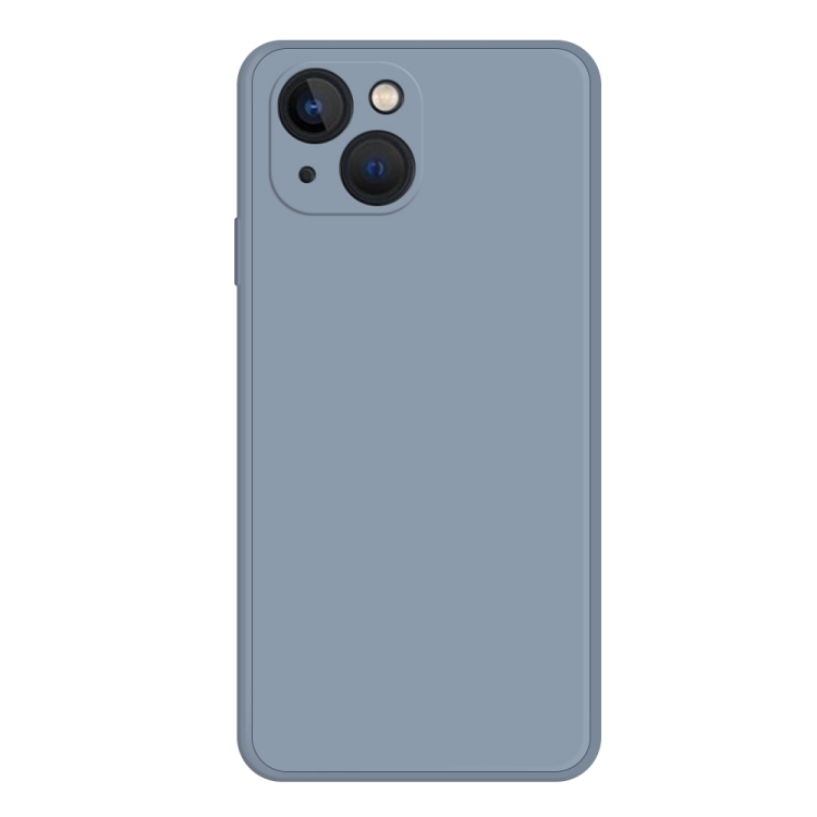 

For iPhone 15 Plus Imitation Liquid Silicone Phone Case(Grey)