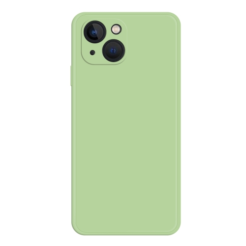 

For iPhone 15 Plus Imitation Liquid Silicone Phone Case(Matcha Green)