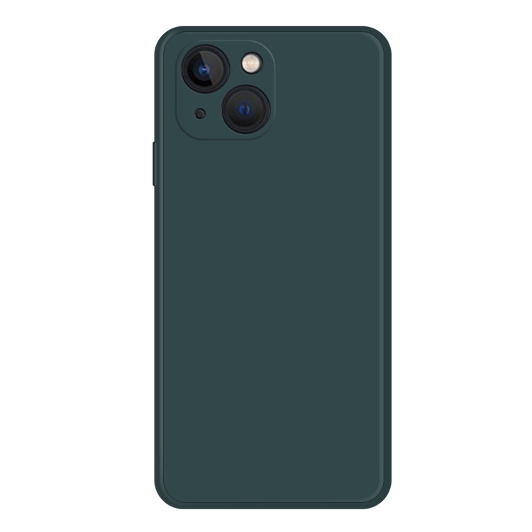 

For iPhone 15 Imitation Liquid Silicone Phone Case(Dark Green)