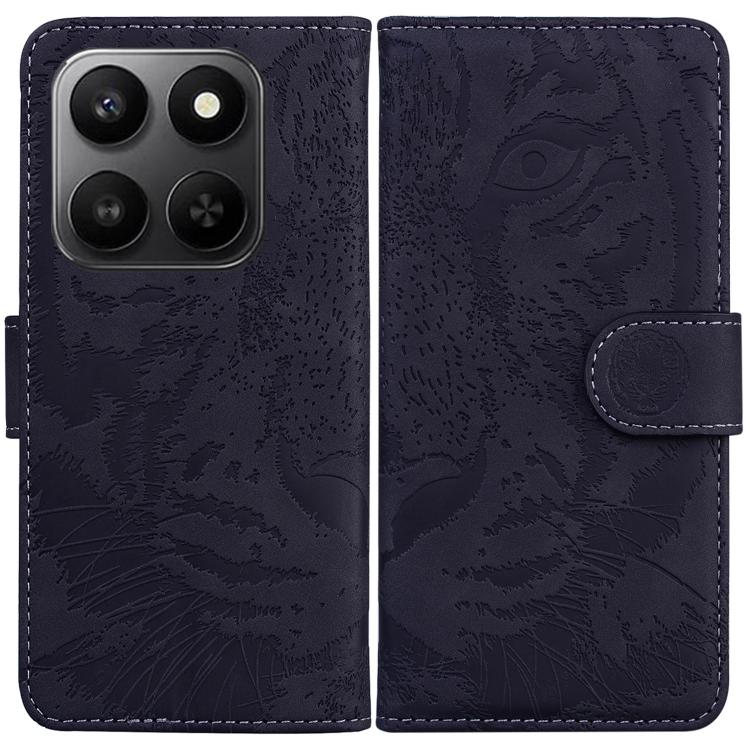 

For Honor 400 Smart 4G / 5G Tiger Embossing Pattern Flip Leather Phone Case(Black)
