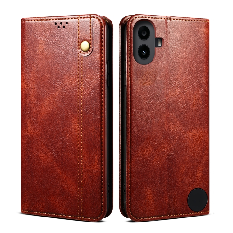 

For Nothing CMF Phone 1 Oil Wax Crazy Horse Texture Leather Phone Case(Brown)