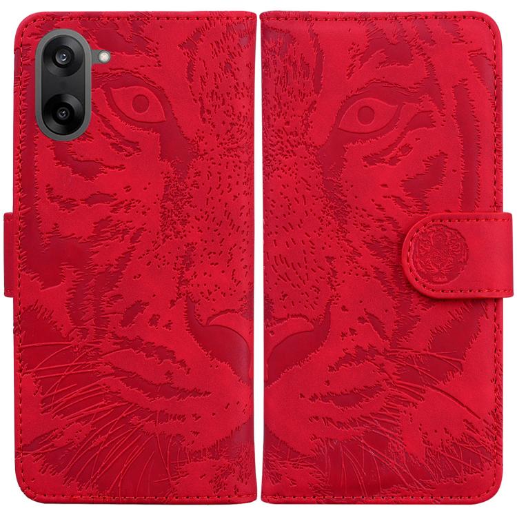 

For OnePlus Ace 5 Racing / Nord CE5 Tiger Embossing Pattern Flip Leather Phone Case(Red)