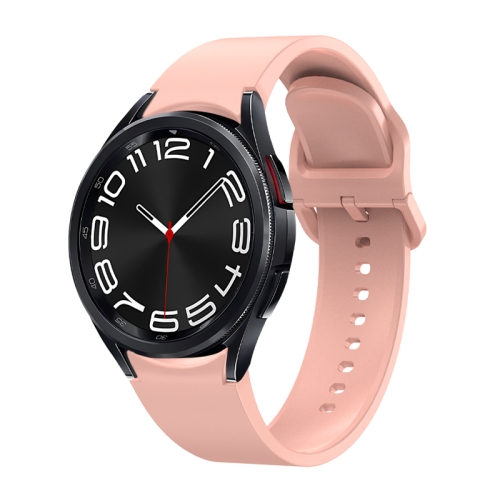 

For Samsung Galaxy Watch 6 Solid Color Quick Release Silicone Watch Band(Pink)