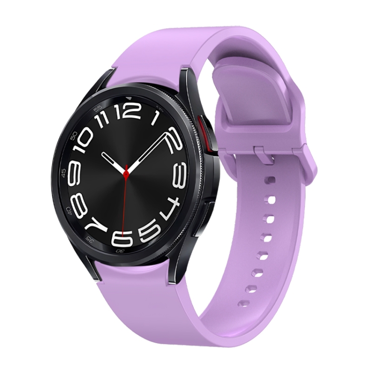 

For Samsung Galaxy Watch 6 Solid Color Quick Release Silicone Watch Band(Purple)