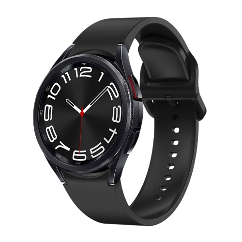 

For Samsung Galaxy Watch 6 Solid Color Quick Release Silicone Watch Band(Black)
