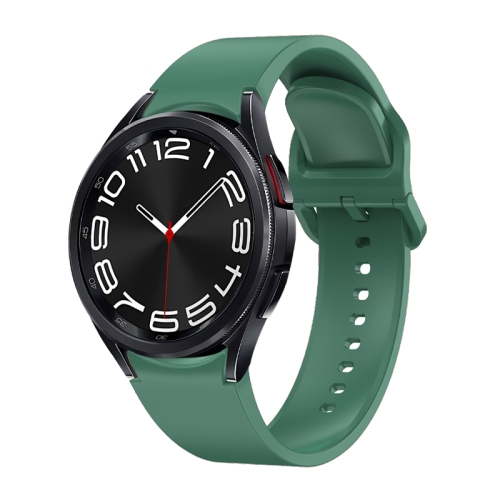 

For Samsung Galaxy Watch 6 Solid Color Quick Release Silicone Watch Band(Army Green)
