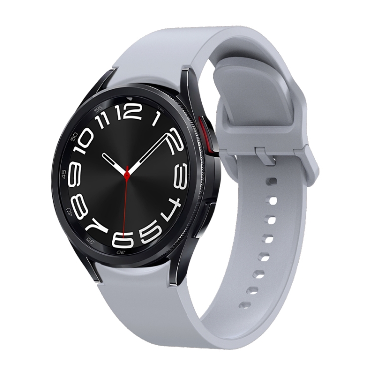 

For Samsung Galaxy Watch 6 Solid Color Quick Release Silicone Watch Band(Light Grey)