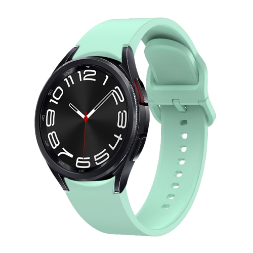 

For Samsung Galaxy Watch 6 Solid Color Quick Release Silicone Watch Band(Light Green)