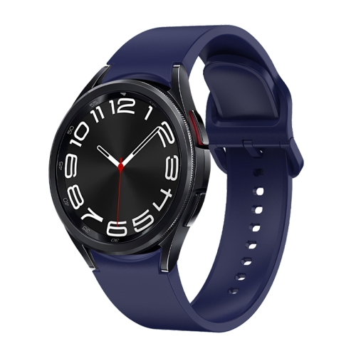 For Samsung Galaxy Watch 6 Solid Color Quick Release Silicone Watch Band(Dark Blue) for samsung galaxy watch 6 solid color quick release silicone watch band dark blue