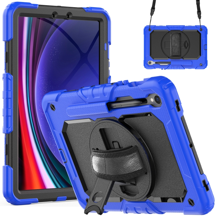 

For Samsung Galaxy Tab S9 / S8 / S7 Silicone + PC Tablet Case(Dark Blue+Black)