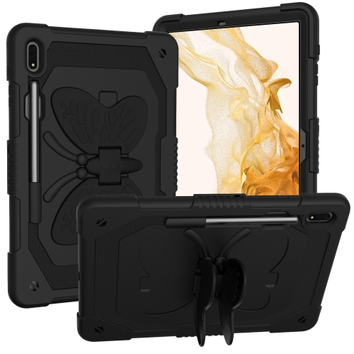 

For Samsung Galaxy Tab S9+ Butterfly Kickstand Heavy Duty Hard Rugged Tablet Case(Black)
