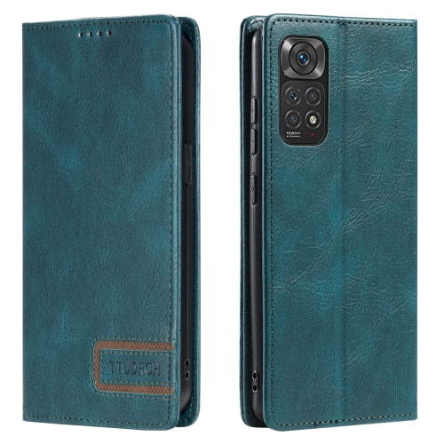 

For Xiaomi Redmi Note 11 Pro 4G/5G Global TTUDRCH RFID Retro Texture Leather Phone Case(Greem)