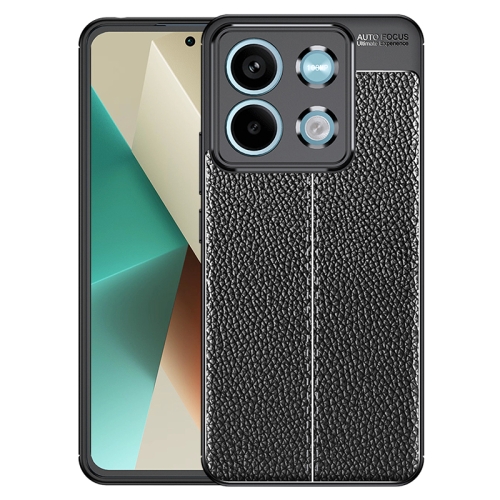 

For Xiaomi Redmi Note 13 Litchi Texture Shockproof TPU Phone Case(Black)