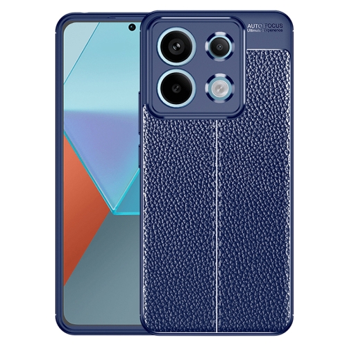 

For Xiaomi Redmi Note 13 Pro Litchi Texture Shockproof TPU Phone Case(Blue)