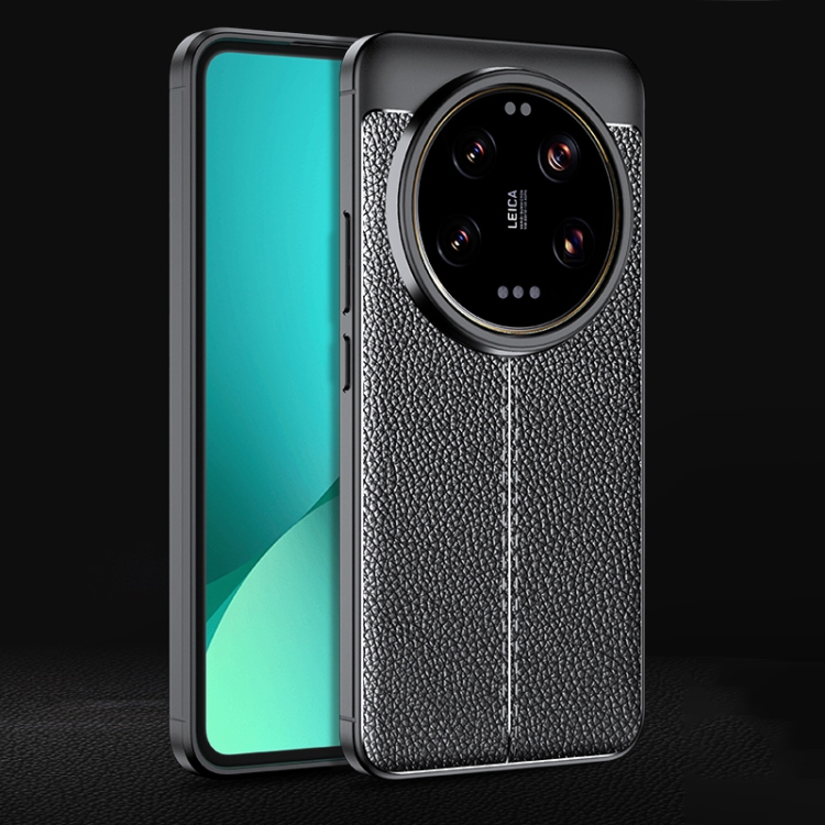 

For Xiaomi 14 Ultra Litchi Texture Shockproof TPU Phone Case(Black)