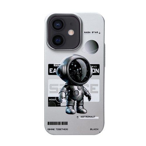 

For iPhone 11 Skin Feel Pattern PC Phone Case(Sideways Metal Astronaut)