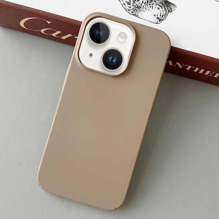 

For iPhone 14 Plus Skin Feel All Inclusive PC Phone Case(Dark Coffee)