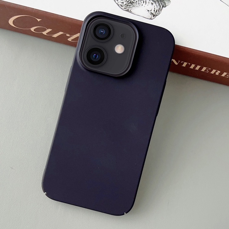 

For iPhone 12 Skin Feel All Inclusive PC Phone Case(Dark Purple)