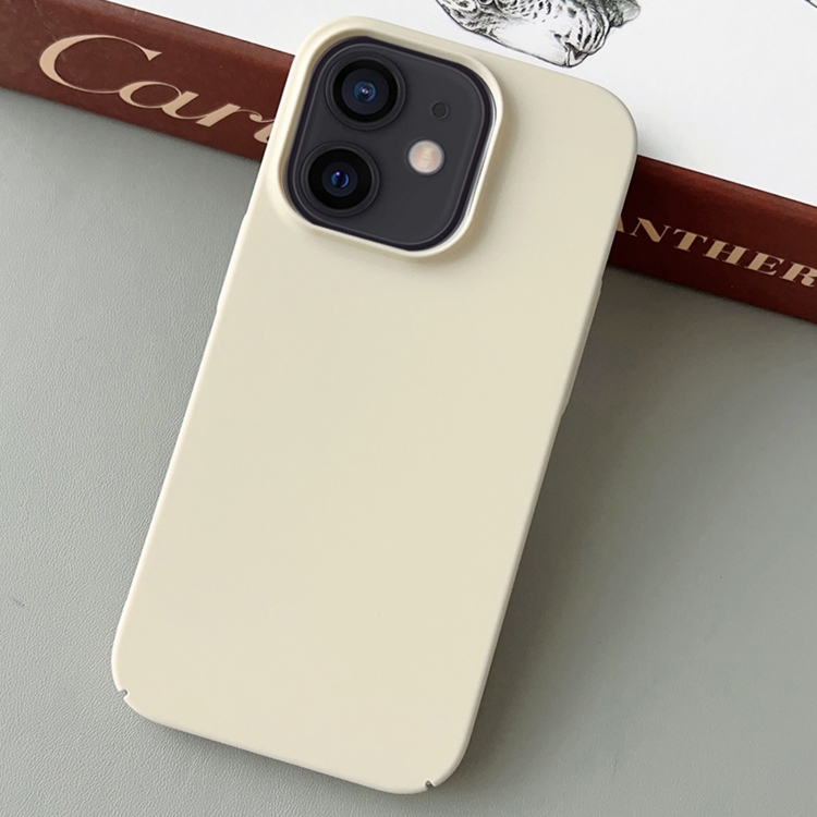 

For iPhone 12 Skin Feel All Inclusive PC Phone Case(Off White)