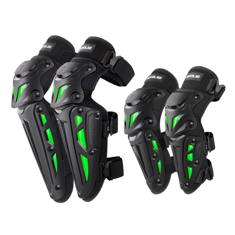 

Motolsg MT-05 Motorcycle Bicycle Riding Protective Gear 4 in 1 Elbow Pads(Green)